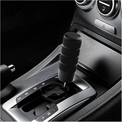 Üniversal 9.5 cm JDM Metal Spor Görünümlü Vites Topuzu Aparatlı Alüminyum Alaşım Otomatik-Manuel Yarış Vites Kolu Siyah image 6