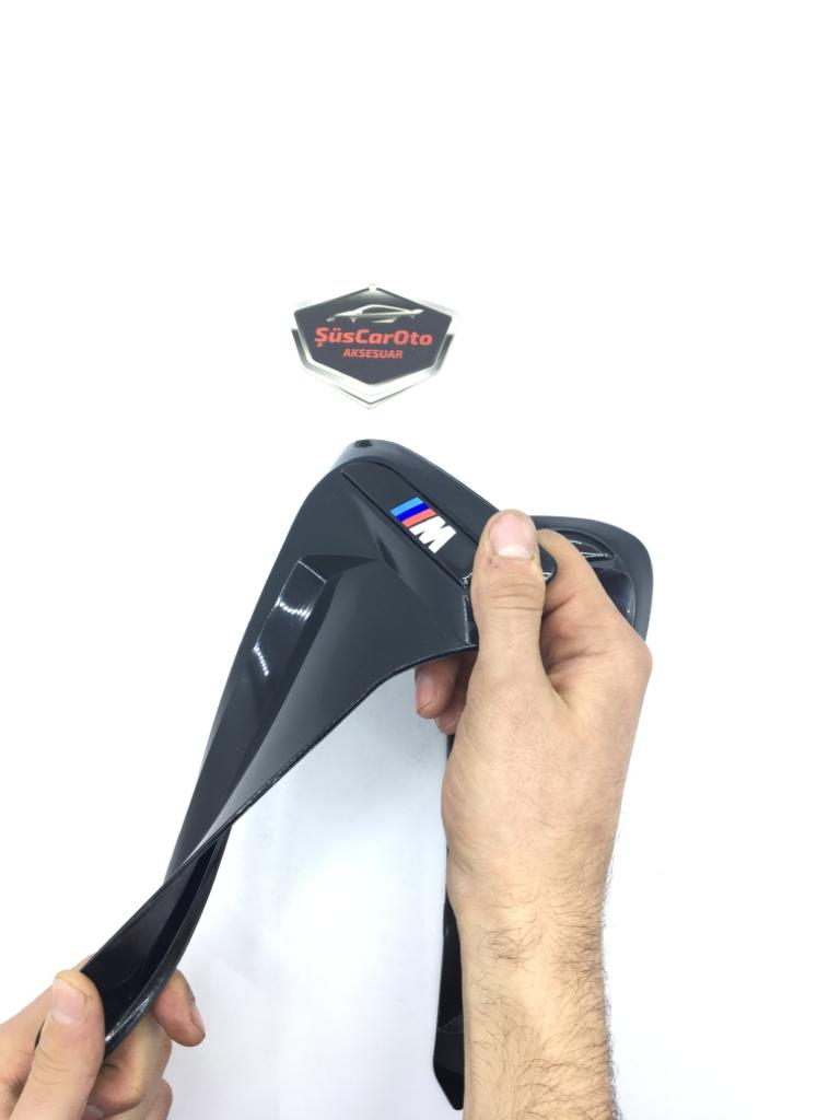 S-LİNE Logolu Piano Black Esnek Çamurluk Venti Izgarası Sağ Sol 2 Adet image 8