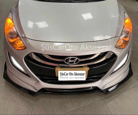 Hyundai i30 Esnek 3 Parça ABS Lip Piano Black Flaplı Kanatlı image 0