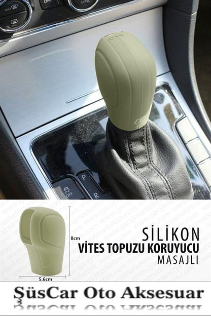 VW Seat Skoda Leon DSG Silikon Vites Kılıfı Bej image 0