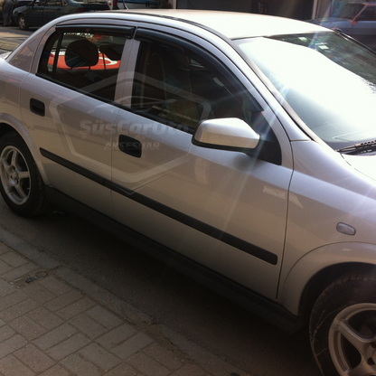 Opel Astra G 1998-2004 Uyumlu Mugen Cam Rüzgarlığı Seti Piano Black 4'lü İthal image 2