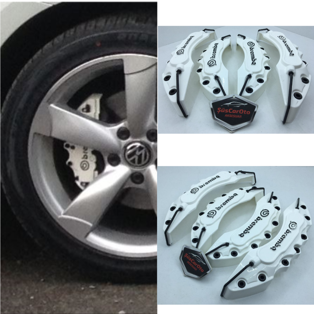 Brembo Fren Kaliper Kapağı 4'lü Set Üniversal 17'' ve Üzeri Beyaz image 0