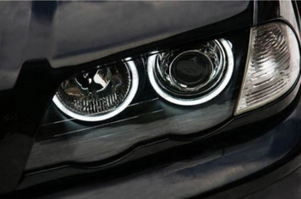BMW E46 318 320 325 330 CCFL Angel Eyes Beyaz Encıl Seti Far Halkası image 0