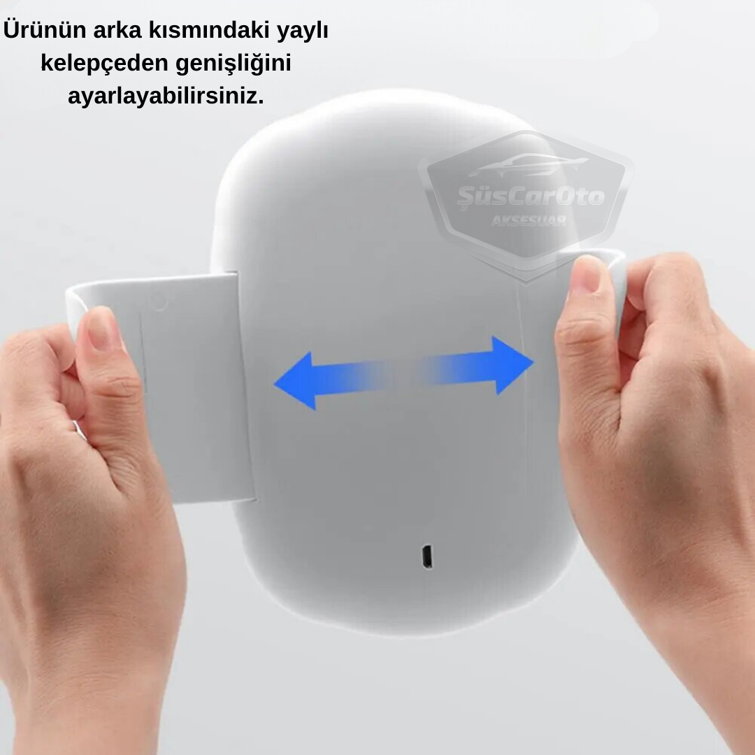 Üniversal Araç Ledli Güneşlik Aynası Geçmeli Oto İç Ayna Dokunmatik Şarjlı Aydınlatmalı Araba Makyaj Aynası Yüksek Netlik Beyaz image 5