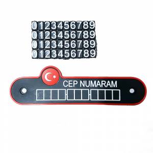 Araç Park Tel Ön Cam Telefon Numaratörü Numaralık image 0