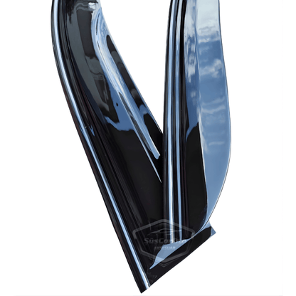 Renault Kangoo 1 1998-2007 Uyumlu Mugen Cam Rüzgarlığı Seti Piano Black 2'li İthal Parlak Siyah image 3