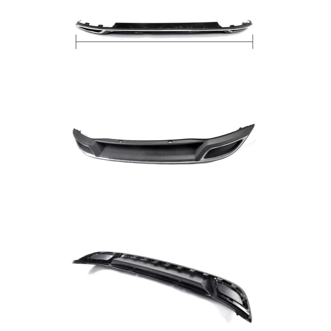 Vw Golf 7 Uyumlu Araca Özel Parlak Siyah OEM Arka Difüzör Highline Difizör Tırnaklı Krom Egzoz Çıkışlı Arka Tampon Eki İthal 1.Sınıf image 4