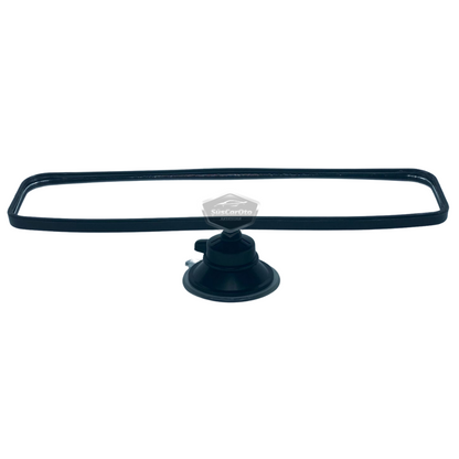 Her Araca Uyumlu Siyah Çerçeveli Dikiz Aynası 60 mm x 240 mm Vantuzlu İç İlave Ayna image 6