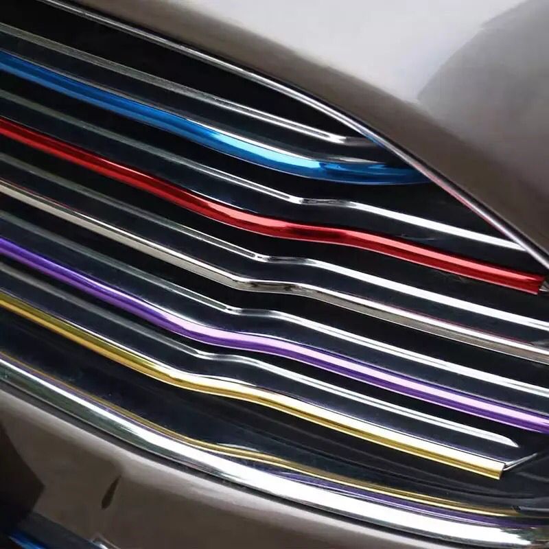 Araç Araba Oto Jant Fitili Metal Görünümlü Lastik Jant Trim Bandı Jant Şeriti 8 Metre Mavi image 7