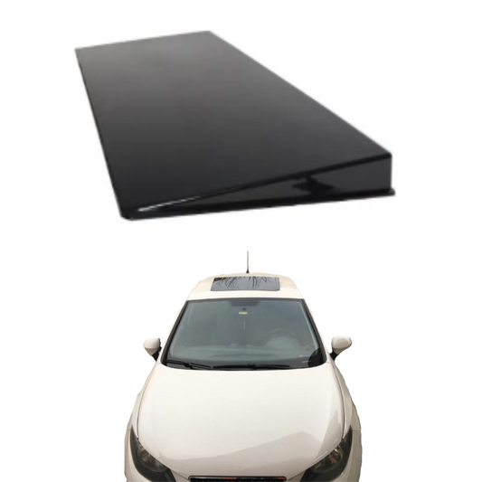 Parlak Siyah Yalancı Çakma Sahte Sunroof Tavan Rüzgarlığı Arkası Kapalı image 0