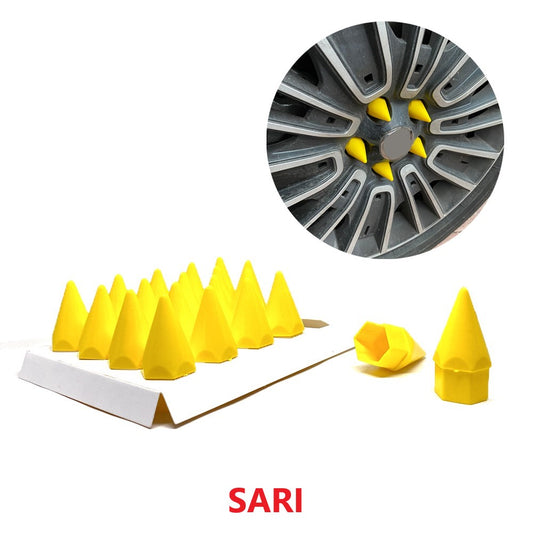 Sivri Mermi Bijon Kapağı Sökme Aparatlı 20 li Set 17 mm-19 mm SARI image 0