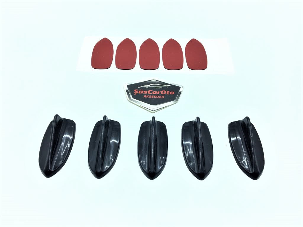 5 li Mini Shark Balina Anten Seti Balık Sırtı Süs Anten Siyah image 9