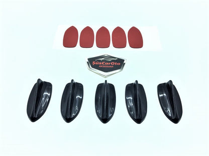 5 li Mini Shark Balina Anten Seti Balık Sırtı Süs Anten Siyah image 9