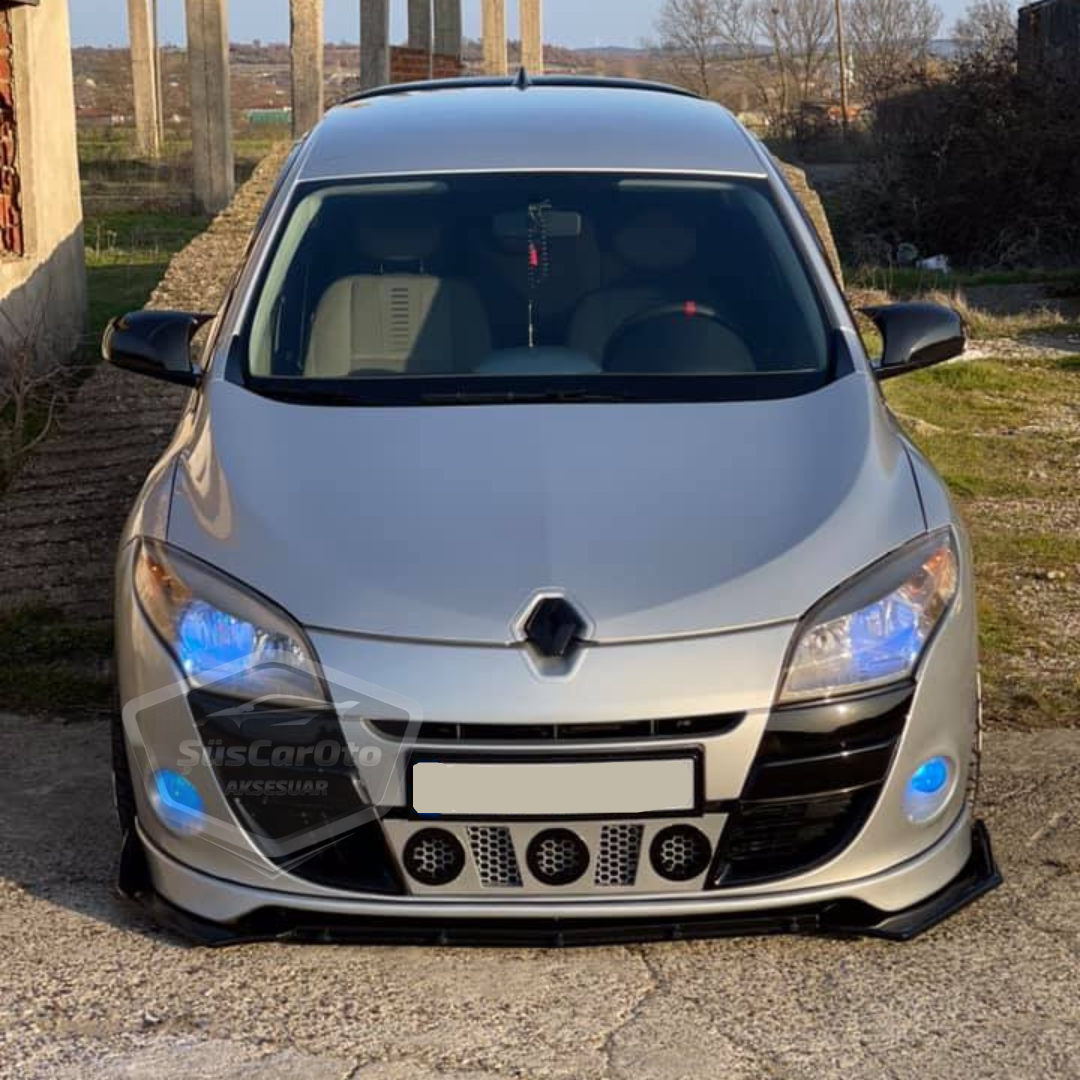 Renault Megane 3 2008-2016 Batman Yarasa Ayna Kapağı Piano Black ABS Plastik image 1