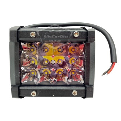 Off Road Led Lamba Delici Yayıcı Beyaz Kare Sis Farı Projektör 45W 12 Led Metal Arazi Çalışma Lambası 1 Adet image 6
