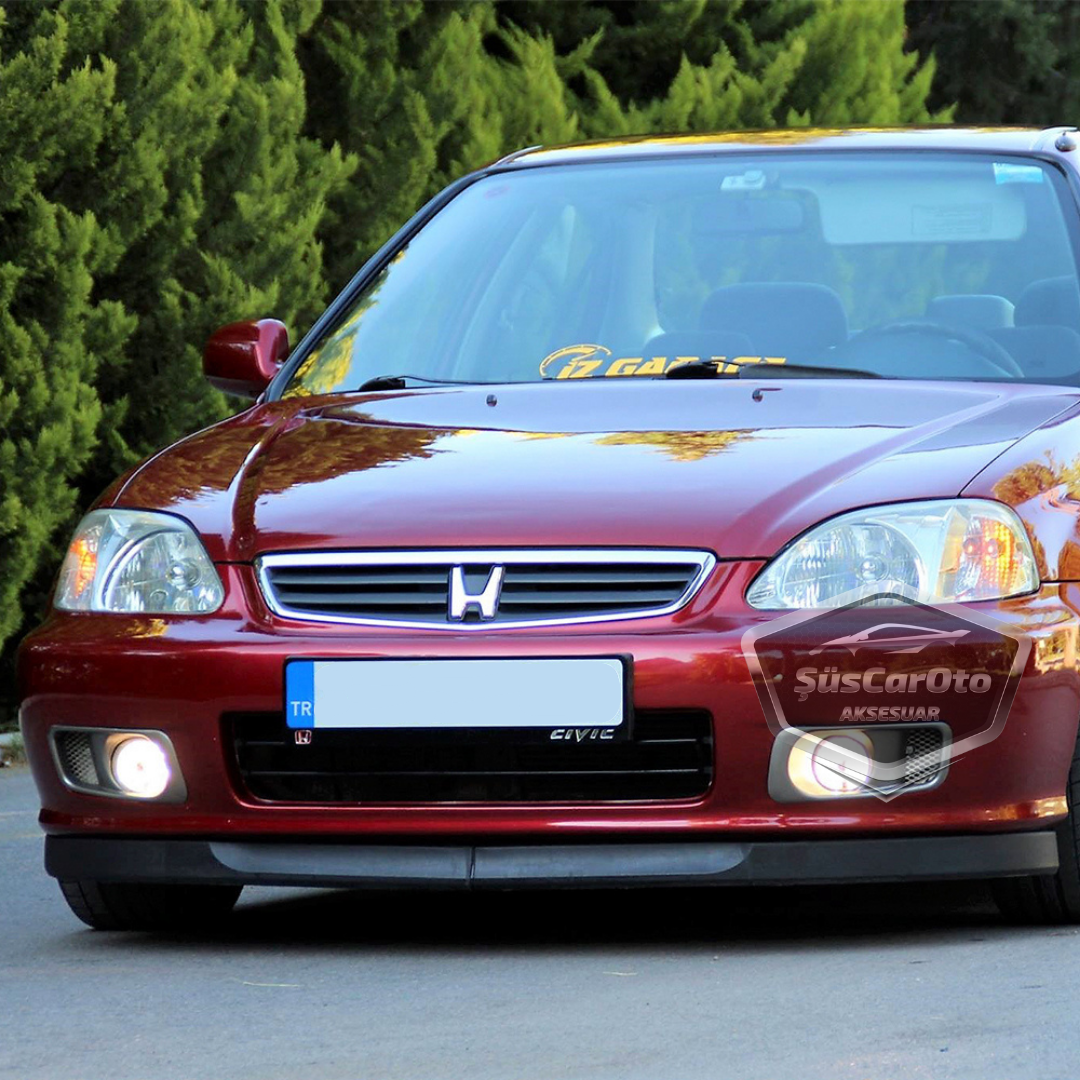 Honda Civic İES EK 1996-2000 Uyumlu Üniversal Astra H lip Esnek Ön Lip 2 Parça Tampon Altı Dil Karlık Ön Ek image 2