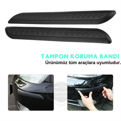 5D Esnek Tampon Koruma Bandı Tampon Koruyucu Şerit Yumuşak Bant 2 li Paket Siyah Yeni Tip image 3