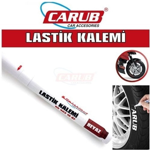 Carub Lastik Yazma Kalemi Lastik Boya Kalemi Beyaz image 0