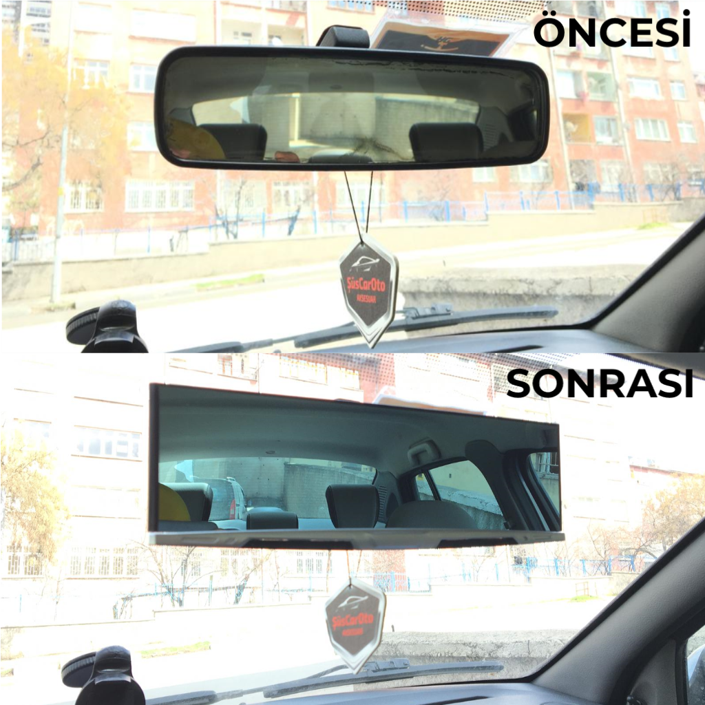 3R Bombeli Makaslı Geçmeli Karartmalı İç İlave Ayna Mavi Renkli Ayna 270 mm image 0