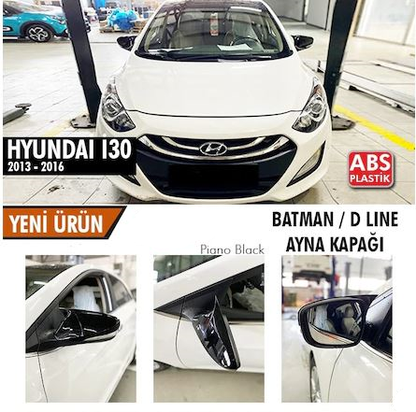 Hyundai İ30 2012-2017 Batman Yarasa Ayna Kapağı Piano Black ABS Plastik image 0