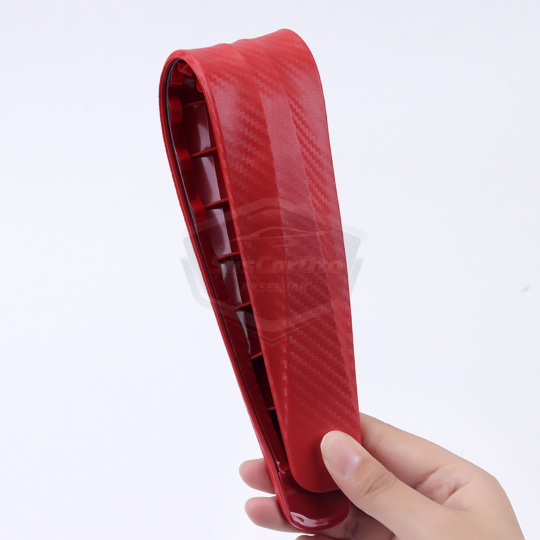 5D Esnek Tampon Koruma Bandı Tampon Koruyucu Şerit Yumuşak Bant 2 li Paket Kırmızı Karbon image 4