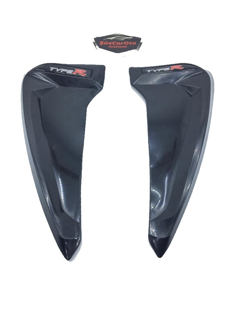 TYPER Logolu Piano Black Esnek Çamurluk Venti Izgarası Sağ Sol 2 Adet image 9