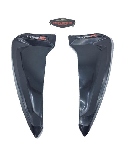 TYPER Logolu Piano Black Esnek Çamurluk Venti Izgarası Sağ Sol 2 Adet image 9