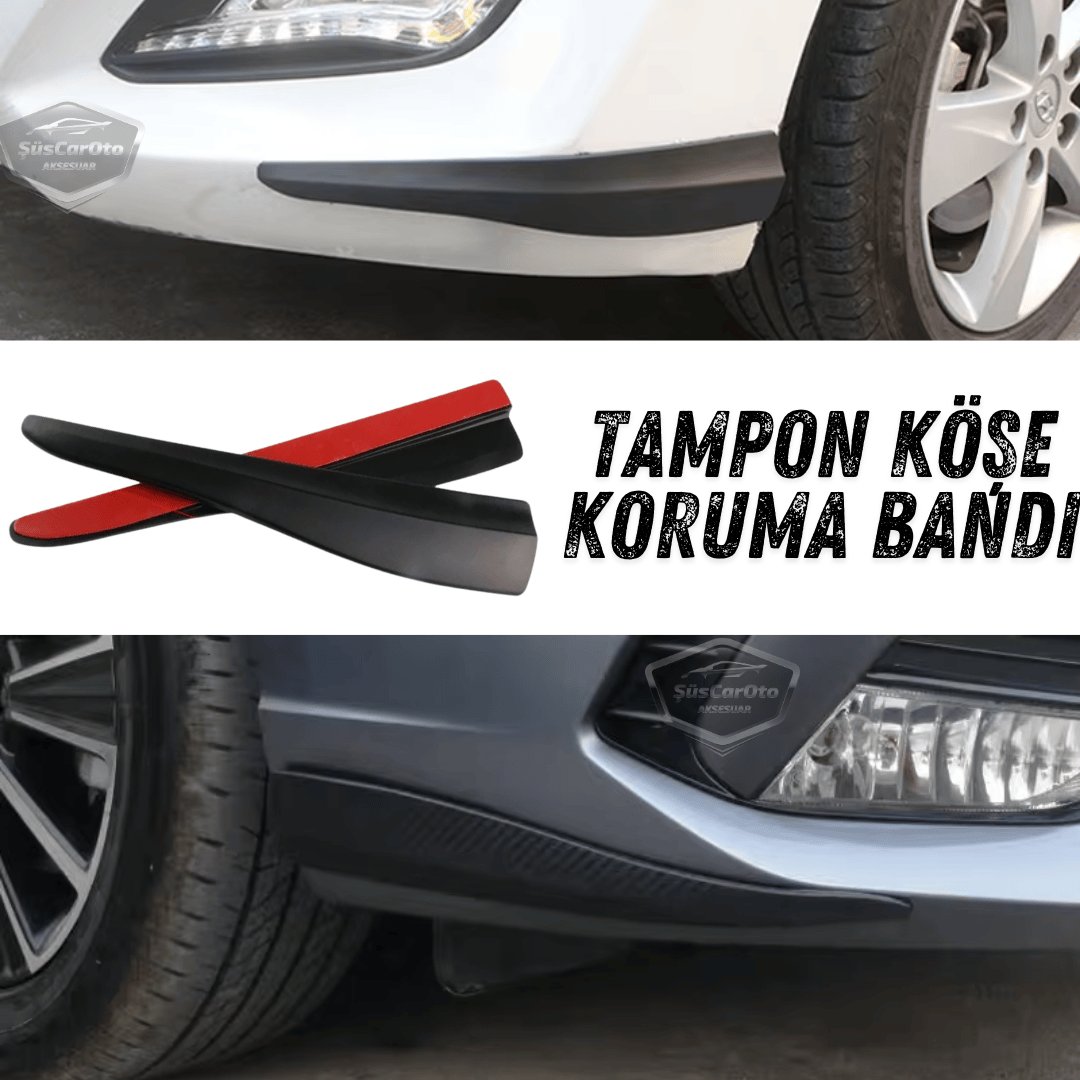 Üniversal Her Araca Uyumlu Esnek Tampon Köşesi Koruma Bandı Tampon Köşe Koruyucu Şerit Yumuşak Bant 2 Parça Siyah 35 cm image 0