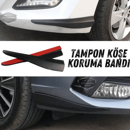 Üniversal Her Araca Uyumlu Esnek Tampon Köşesi Koruma Bandı Tampon Köşe Koruyucu Şerit Yumuşak Bant 2 Parça Siyah 35 cm image 0