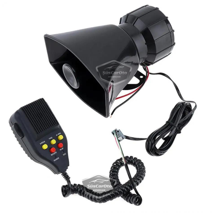 Her Araca Uyumlu Üniversal Ses Kaydetme ve Çalma Özellikli Siren 3 Farklı Siren Sesi Güçlü Polis Sireni Mikrofonlu Megafonlu Korna 12V 100W image 9