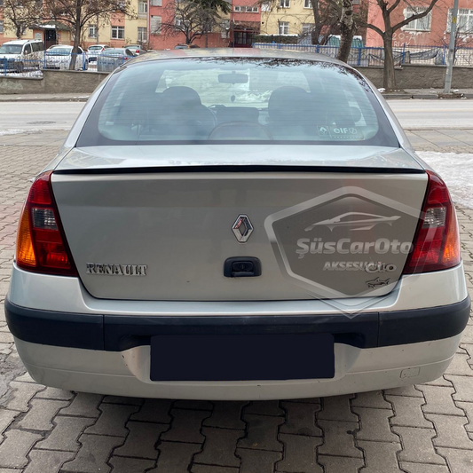 Renault Clio 2 Symbol 1998-2008 Sedan Uyumlu Bagaj Üstü Spoiler Bagaj Çıtası Piano Black Parlak Siyah image 0