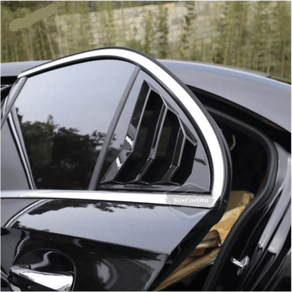 Mercedes A Class W177 2018 ve Sonrası Uyumlu Kelebek Cam Izgarası Kelebek Cam Vizörü İthal Havalandırma Sağ Sol Takım Parlak Siyah 1.Sınıf image 2