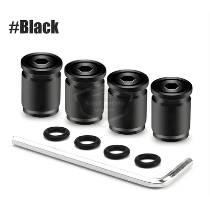 Kilitlemeli Sibop Kapağı Alyanlı Sibop Kapağı Araba Motosiklet Bisiklet Metal Sıkmalı Siyah 4 lü Set image 3