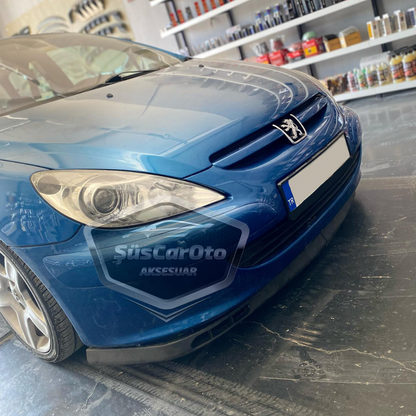 Peugeot 307 2001-2008 Uyumlu Üniversal Laguna Lip Esnek Ön Lip 2 Parça Tampon Altı Dil Karlık Ön Ek image 2
