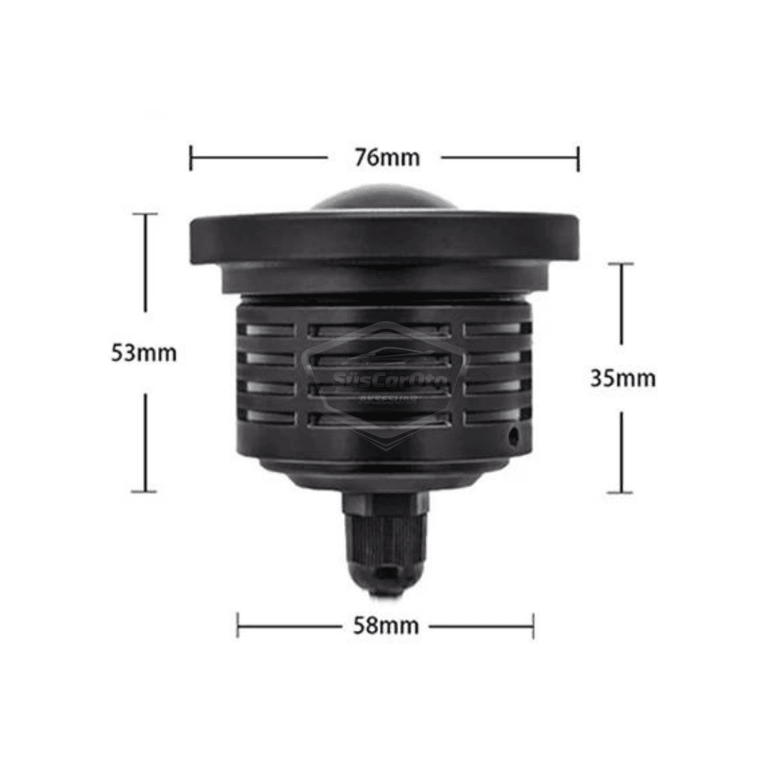 Üniversal Kumandalı RGB Mercekli Angel Sis Farı Metal Su Geçirmez 76 mm Beyaz Halkalı Gündüz Farı Angel Eyes 2 Adet image 5
