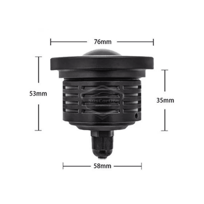 Üniversal Kumandalı RGB Mercekli Angel Sis Farı Metal Su Geçirmez 76 mm Beyaz Halkalı Gündüz Farı Angel Eyes 2 Adet image 5