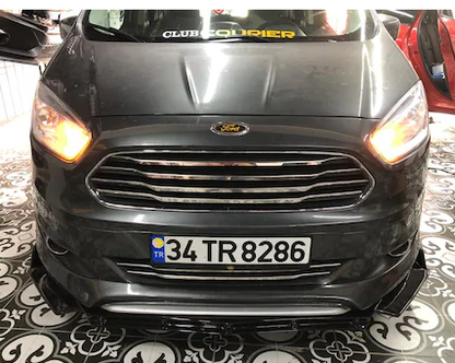 Üniversal Esnek BRABUS Lip 3 Parça Piano Black ABS Plastik Flaplı image 6
