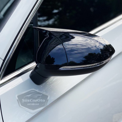 Vw Scirocco 2008-2016 Batman Yarasa Ayna Kapağı Piano Black ABS Plastik image 6