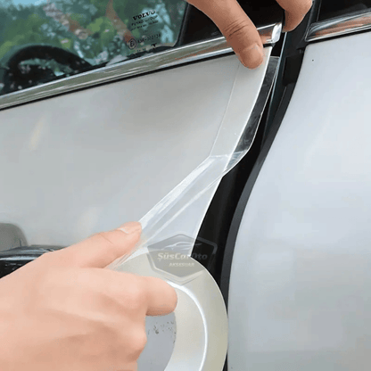 Üniversal Araç İçi Şeffaf Kapı Eşik Bandı Arka Tampon Eşiği Koruma Folyosu Orijinal Hava Kanallı Yapışkanlı İthal Çok Amaçlı Tampon Koruma 5 Metre image 7