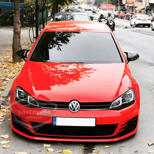 Vw Golf 7 7.5 2012-2020 Batman Yarasa Ayna Kapağı Piano Black ABS Plastik image 0