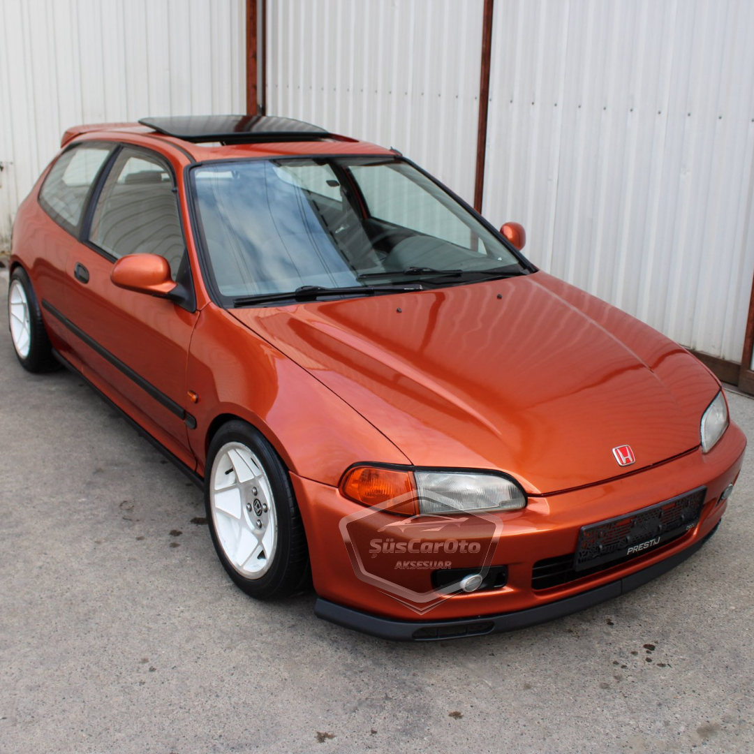 Honda Civic EG 1991-1995 Uyumlu Üniversal Laguna Lip Esnek Ön Lip 2 Parça Tampon Altı Dil Karlık Ön Ek image 0