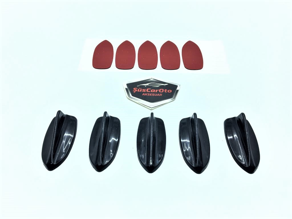 5 li Mini Shark Balina Anten Seti Balık Sırtı Süs Anten Siyah image 7