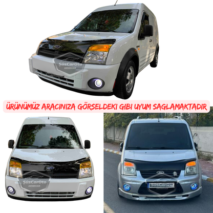 Ford Transit Connect 2002-2013 Uyumlu Üniversal Mercekli Angel Sis Farı Metal Su Geçirmez 76 mm Turuncu Halkalı Gündüz Farı Angel Eyes 2 Adet image 2