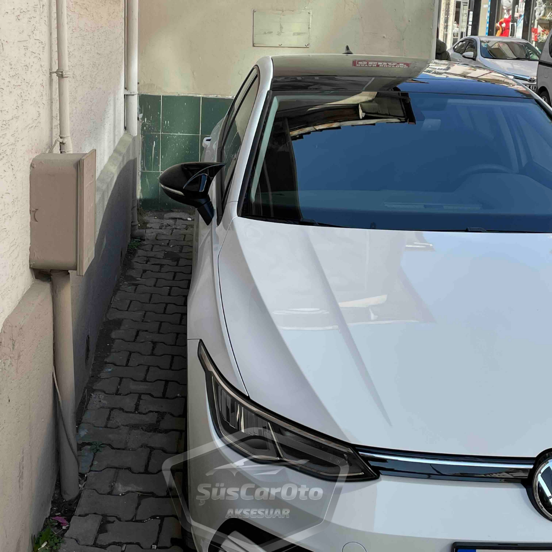 Vw Golf 8 2019 Sonrası Uyumlu Batman Yarasa Ayna Kapağı Piano Black ABS Plastik image 1