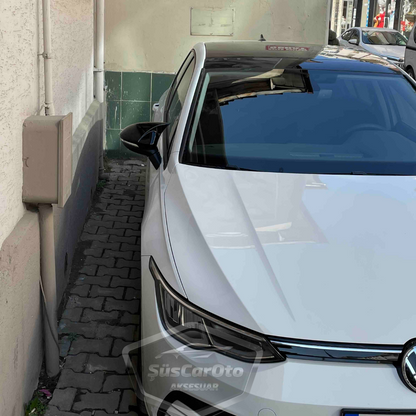 Vw Golf 8 2019 Sonrası Uyumlu Batman Yarasa Ayna Kapağı Piano Black ABS Plastik image 1