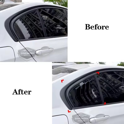 Bmw 3 Serisi F30 2012-2018 Uyumlu Kelebek Cam Izgarası Kelebek Cam Vizörü İthal Havalandırma Sağ Sol Takım Parlak Siyah 1.Sınıf image 3