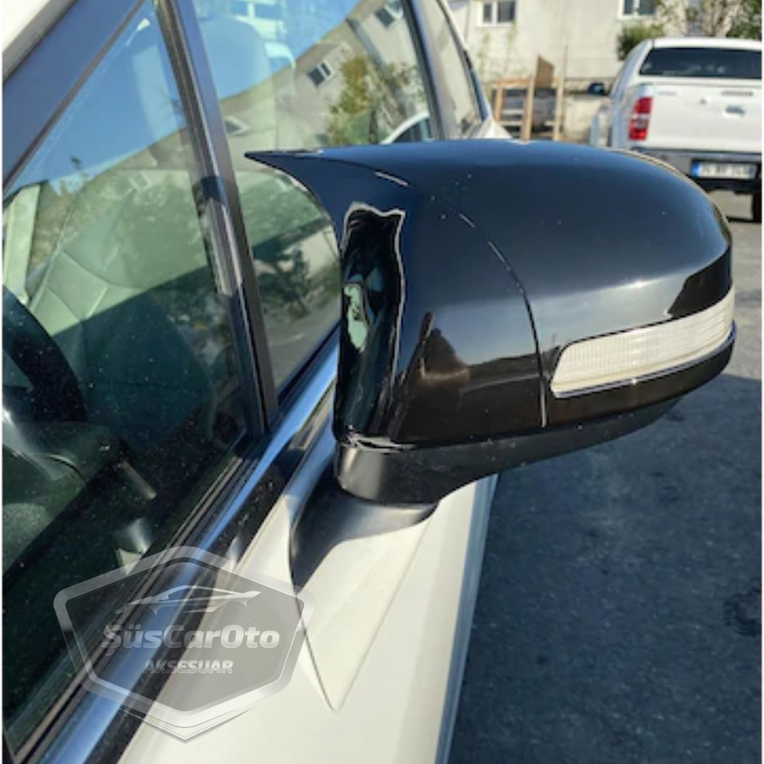 Honda Civic FB7 2012-2016 Batman Yarasa Ayna Kapağı Piano Black ABS Plastik image 2