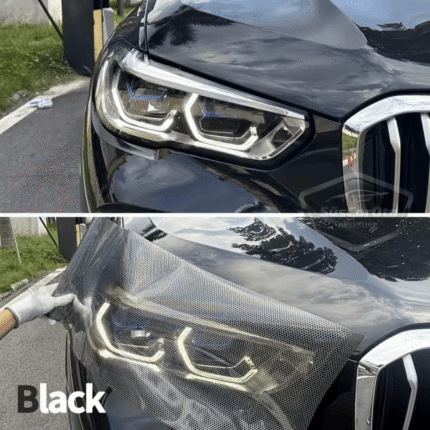 Siyah Hologram Petek Desen Far Stop Filmi Far Folyosu Far Çizik Çizilme Engelleyici Folyo 100 x 30 cm