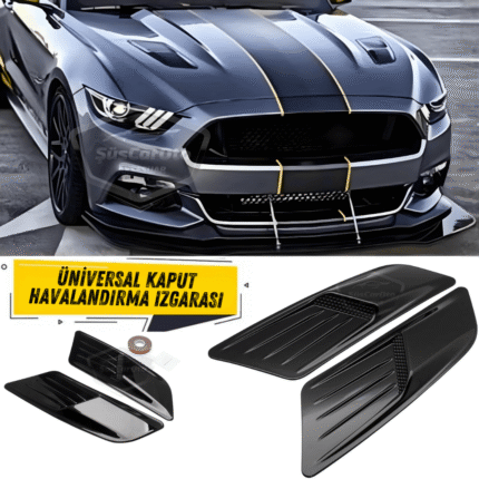 Üniversal Her Araca Uyumlu Kaput Üstü Havalandırma Izgarası Tavan Vent Air Scoop Spor Görünümlü 1.Sınıf İthal 2 Adet