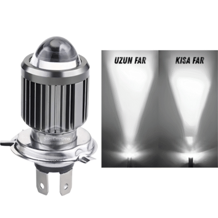 Otomobil Araç Motosiklet Mercekli Far Ampulü Led Far Beyaz CSP Led Xenon Lamba Delici Yayıcı Uzun Kısa 1 Adet H4